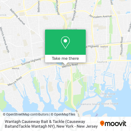 Mapa de Wantagh Causeway Bait & Tackle (Causeway BaitandTackle Wantagh NY)