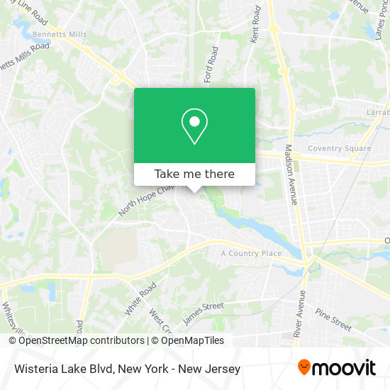 Wisteria Lake Blvd map