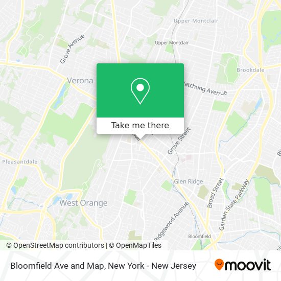 Mapa de Bloomfield Ave and Map