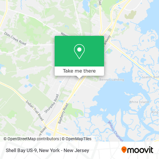 Mapa de Shell Bay US-9