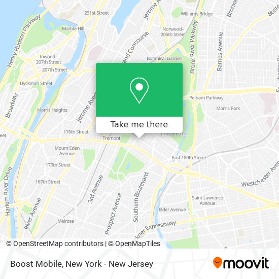 Mapa de Boost Mobile