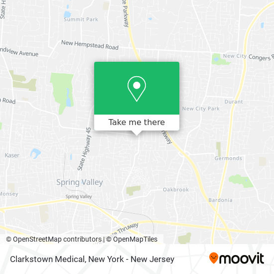 Clarkstown Medical map