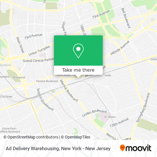 Ad Delivery Warehousing map
