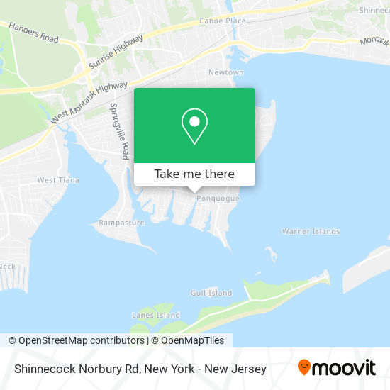 Mapa de Shinnecock Norbury Rd