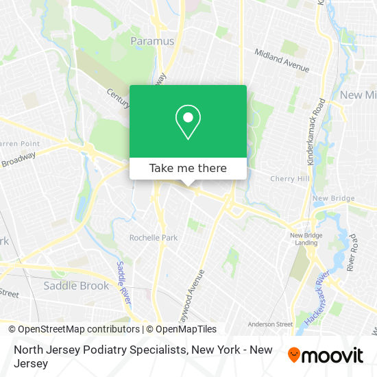 North Jersey Podiatry Specialists map