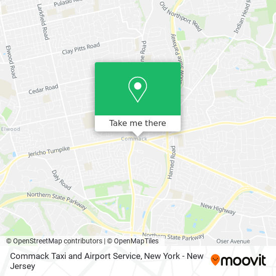 Commack Taxi and Airport Service map