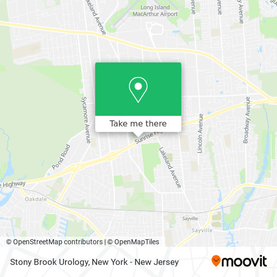 Stony Brook Urology map