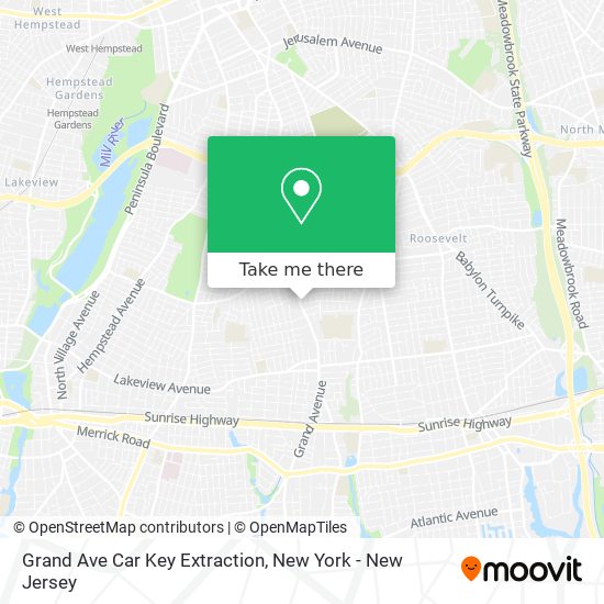 Mapa de Grand Ave Car Key Extraction