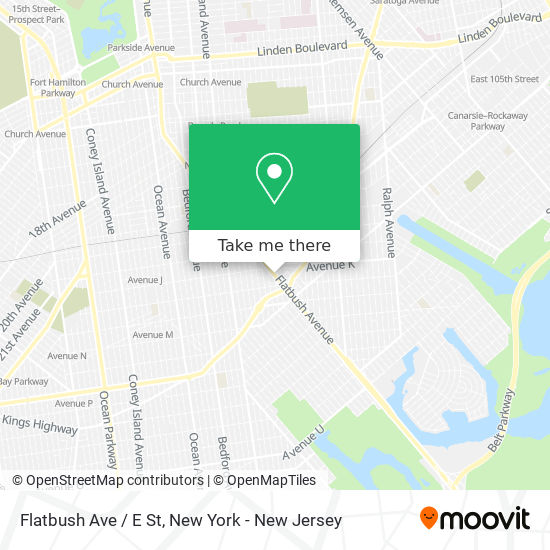 Mapa de Flatbush Ave / E St