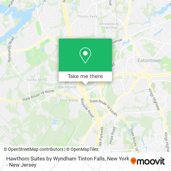 Mapa de Hawthorn Suites by Wyndham Tinton Falls