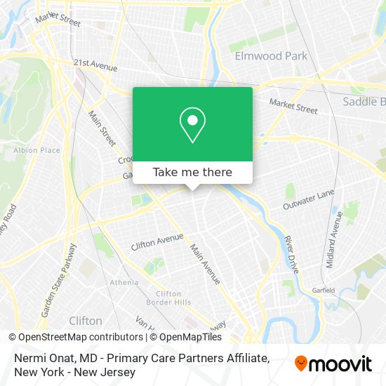 Nermi Onat, MD - Primary Care Partners Affiliate map