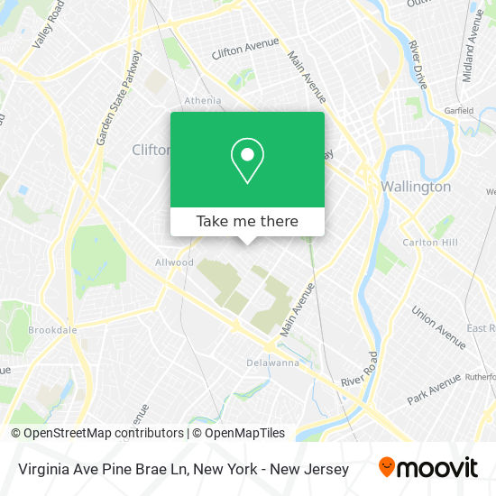 Virginia Ave Pine Brae Ln map