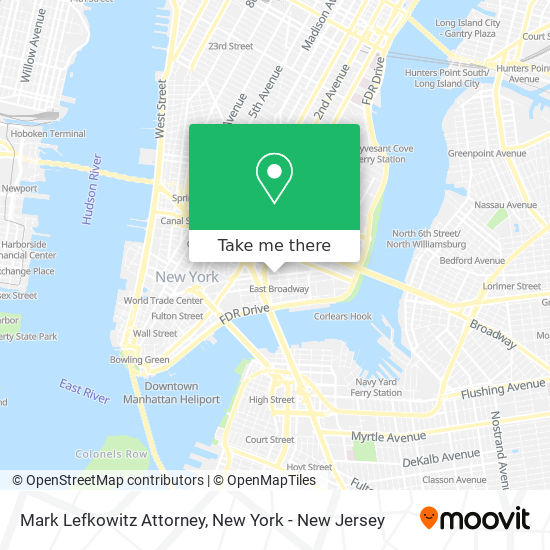 Mapa de Mark Lefkowitz Attorney