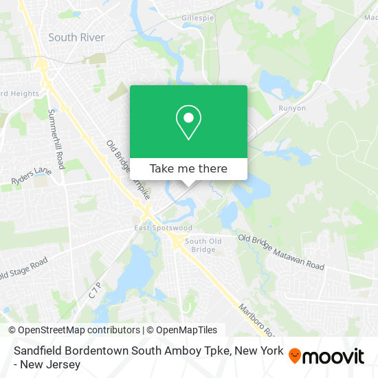 Mapa de Sandfield Bordentown South Amboy Tpke