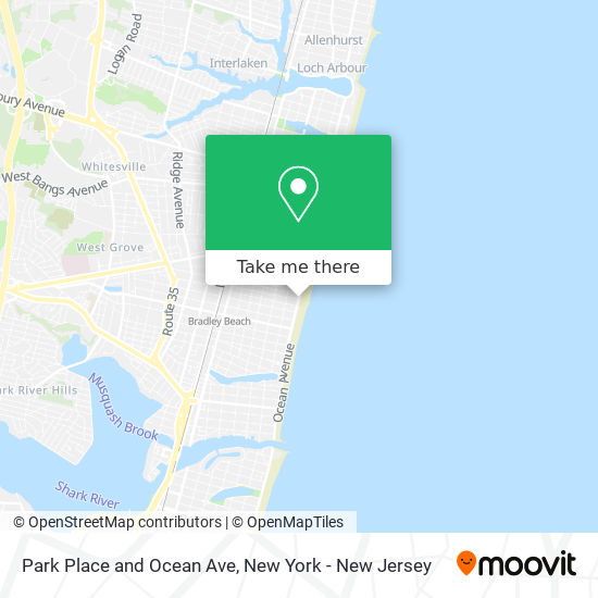 Mapa de Park Place and Ocean Ave