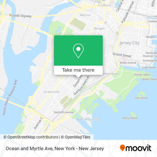 Ocean and Myrtle Ave map