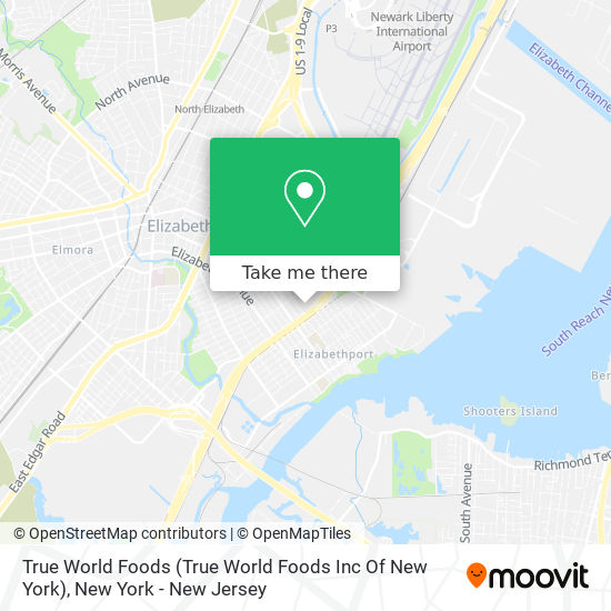 Mapa de True World Foods (True World Foods Inc Of New York)