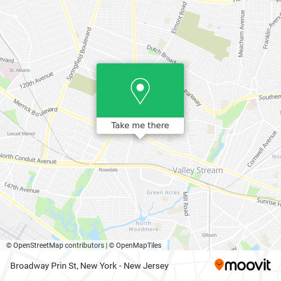 Mapa de Broadway Prin St