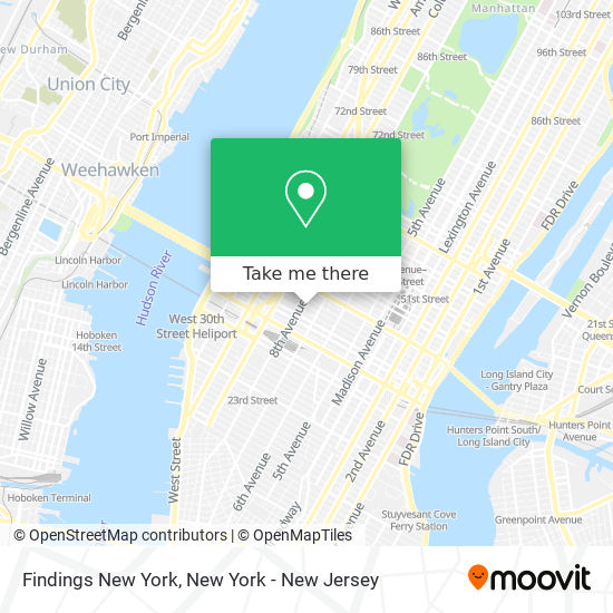 Mapa de Findings New York