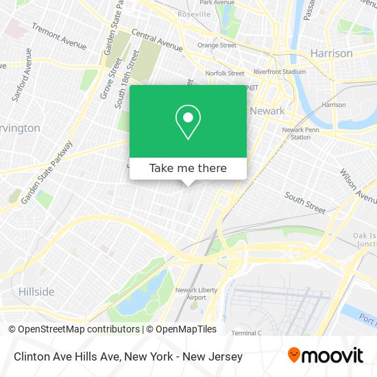 Mapa de Clinton Ave Hills Ave