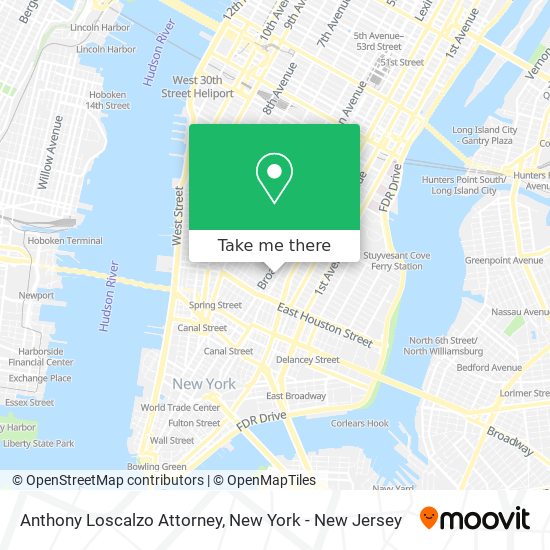 Anthony Loscalzo Attorney map