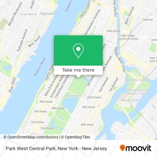 Mapa de Park West Central Park