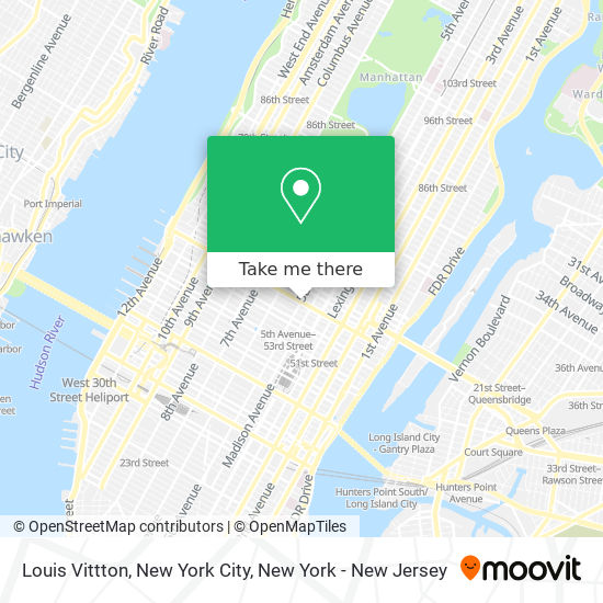 Mapa de Louis Vittton, New York City