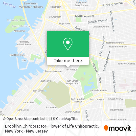 Mapa de Brooklyn Chiropractor- Flower of Life Chiropractic