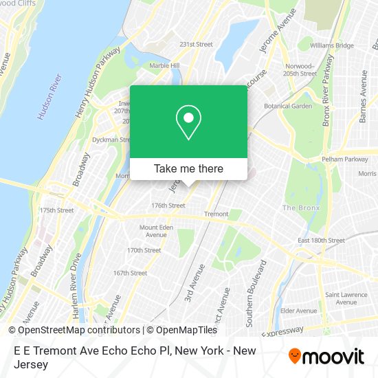 E E Tremont Ave Echo Echo Pl map
