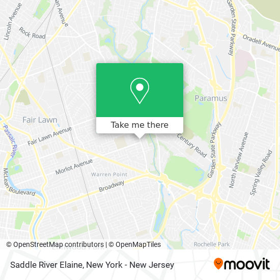 Mapa de Saddle River Elaine