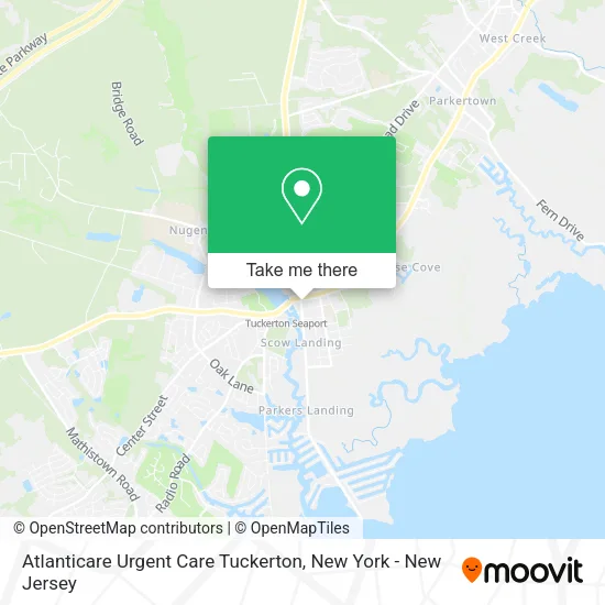 Atlanticare Urgent Care Tuckerton map