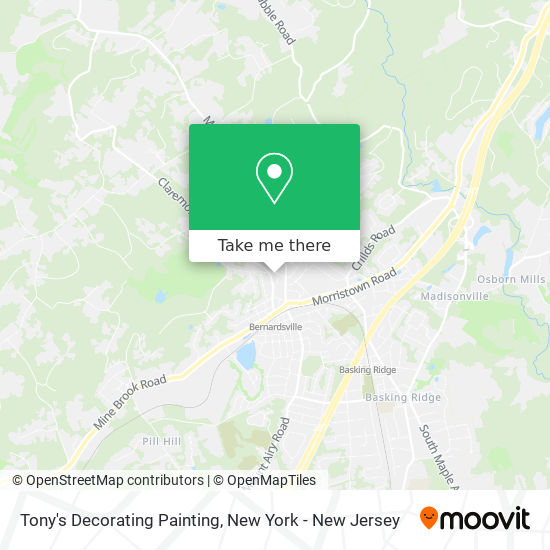 Tony's Decorating Painting map