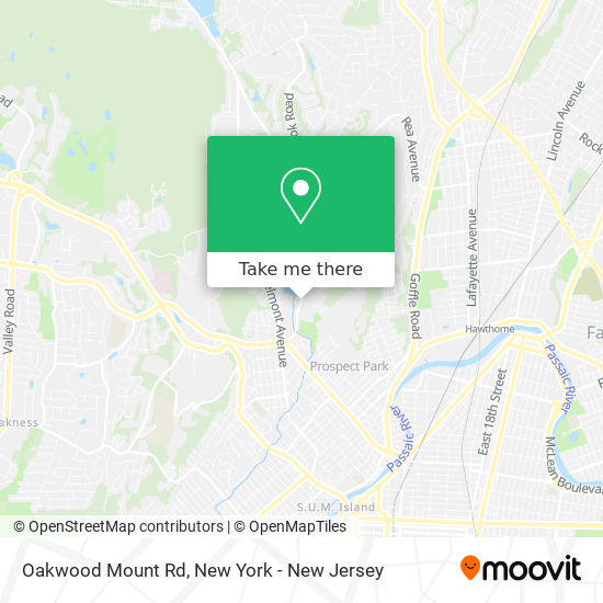 Mapa de Oakwood Mount Rd