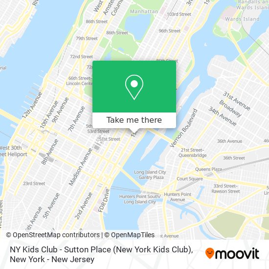 Mapa de NY Kids Club - Sutton Place (New York Kids Club)