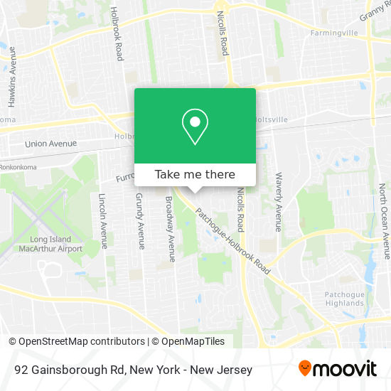 Mapa de 92 Gainsborough Rd