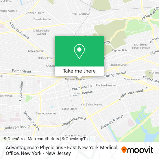 Advantagecare Physicians - East New York Medical Office map