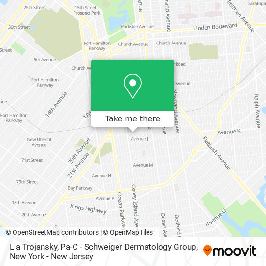 Lia Trojansky, Pa-C - Schweiger Dermatology Group map