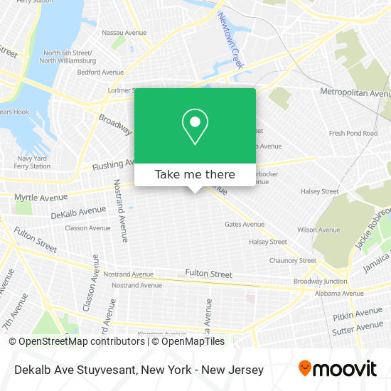 Mapa de Dekalb Ave Stuyvesant