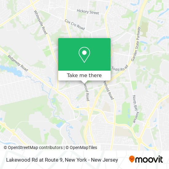 Mapa de Lakewood Rd at Route 9