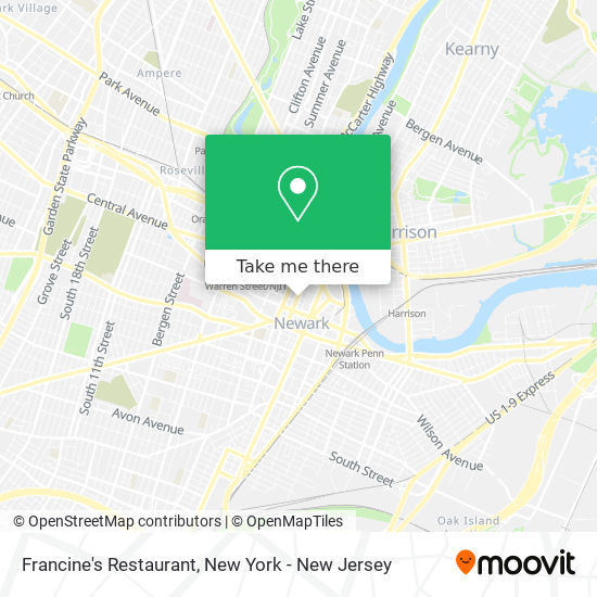 Mapa de Francine's Restaurant