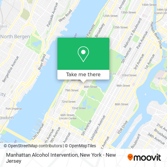 Mapa de Manhattan Alcohol Intervention