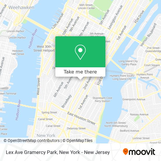 Lex Ave Gramercy Park map