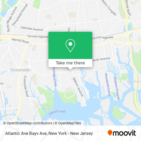 Atlantic Ave Bayv Ave map
