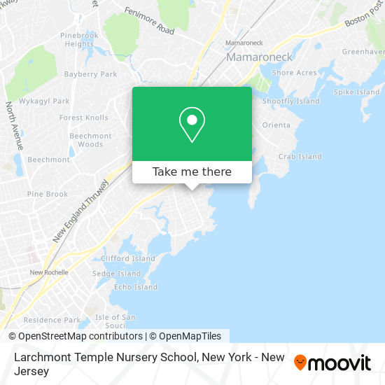 Mapa de Larchmont Temple Nursery School