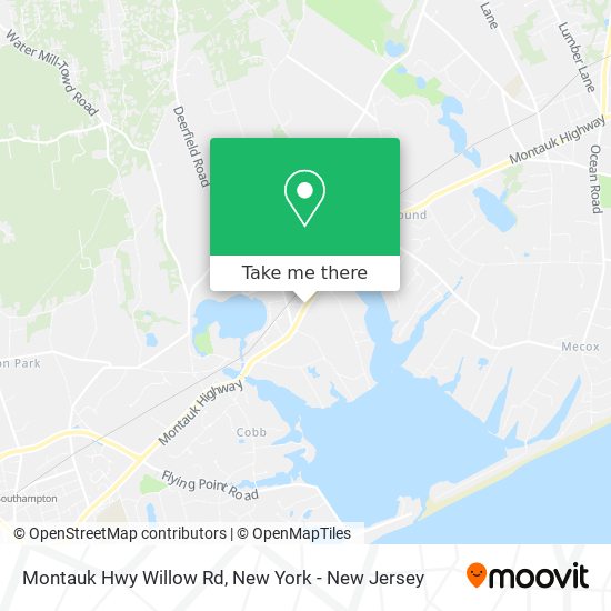 Montauk Hwy Willow Rd map