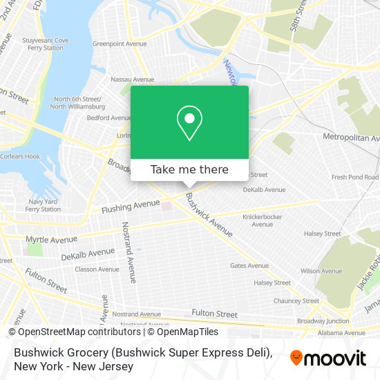 Mapa de Bushwick Grocery (Bushwick Super Express Deli)