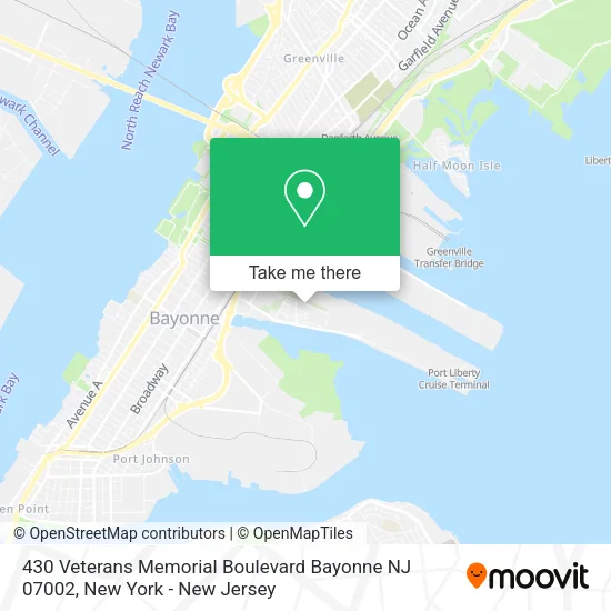 430 Veterans Memorial Boulevard Bayonne NJ 07002 map