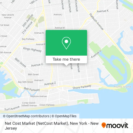 Net Cost Market (NetCost Market) map