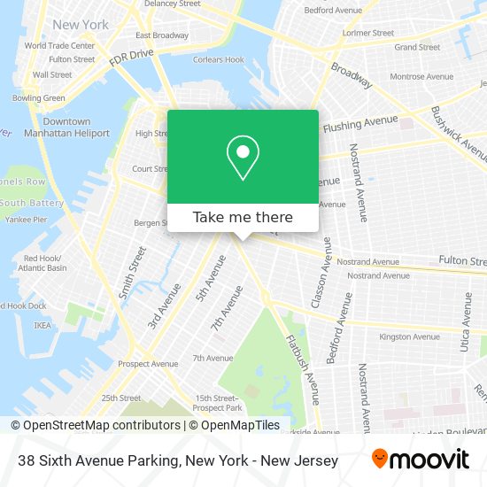 38 Sixth Avenue Parking map