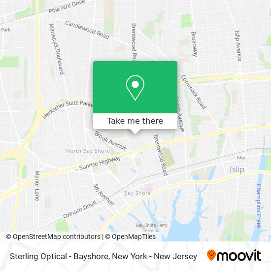 Sterling Optical - Bayshore map